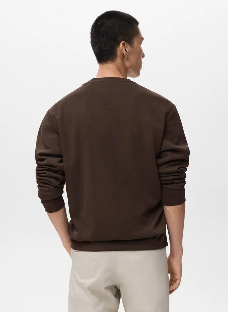 Mango Man Regular-fit cotton sweatshirt