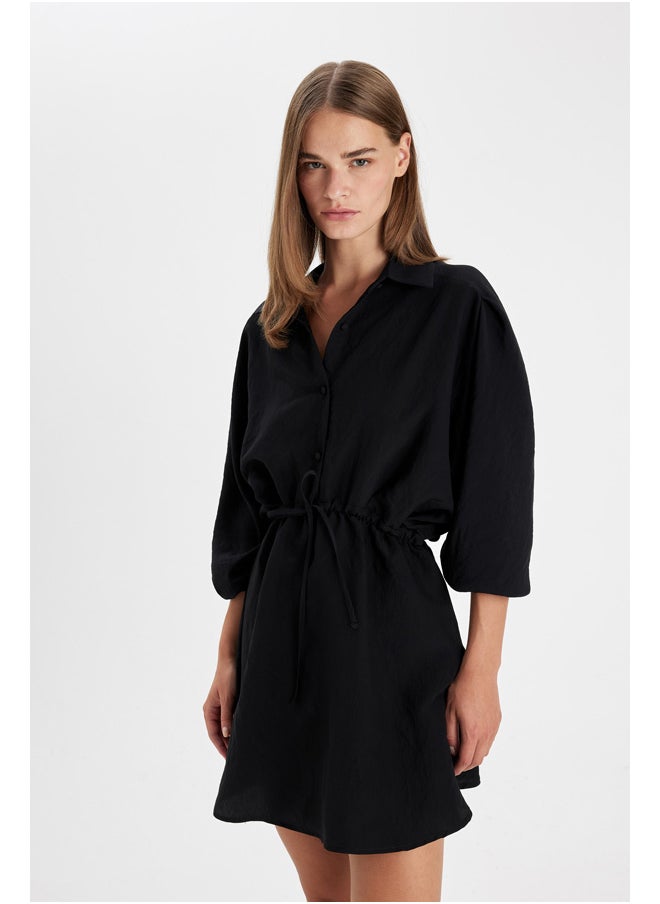 Woman Shirt Neck Long Sleeve Woven Dress - pzsku/ZDDE99A9B568481AE0668Z/45/_/1723975872/6a982201-4ce2-4673-94c5-3b6f065021ff