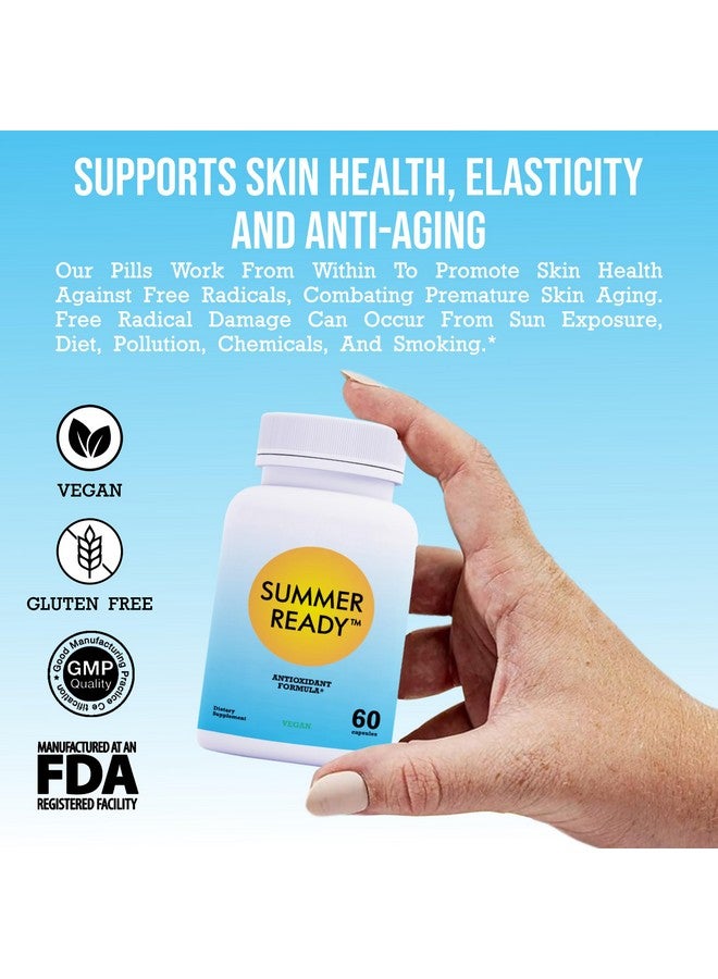 Summer Ready كبسولات مكملات العناية بالبشرة جاهزة للصيف - نيكوتيناميد/نياسيناميد/نياسين 500 ملغ (فيتامين ب3) و بوليبوديوم لوكوتوموس (مستخلص السرخس) 480 ملغ، تركيبة غنية بمضادات الأكسدة - Image 4