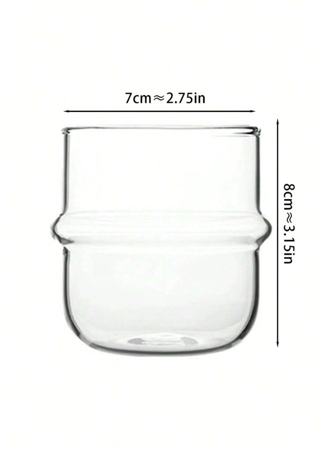 1 Piece Pack,Saturn Rings Striped Crystal Glasses (7cm*7cm*8cm),Glasses,Fruit Yogurt Glasses,Transparent Cocktail Glasses,Beer Glasses,Use in Home/Kitchen/Bar,Suitable for Any Scene,Great Gifts.  - Image 3
