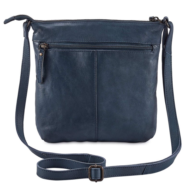 Cochoa Real Leather Purse for Women Crossbody Bag Travel Shoulder Handbag Small Vintage Pocketbook (Ocean Blue Washed Vintage) - Image 5