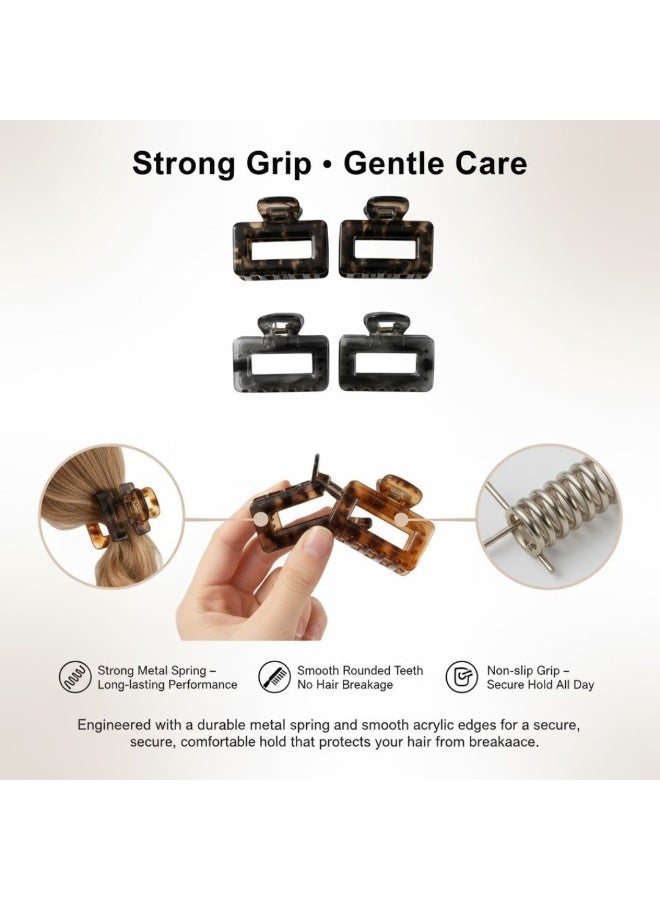 ألم الأسنان 6 قطع من مشابك الشعر للنساء والفتيات - بلاستيك قوي غير قابل للانزلاق مع زنبرك معدني، مشابك فك للشعر الكثيف أو المتوسط، إكسسوارات شعر صغيرة متينة للتصفيف، وتثبيت الانفجارات، والكعكات، وتسريحات الشعر اليومية (متعددة الألوان) - Image 4