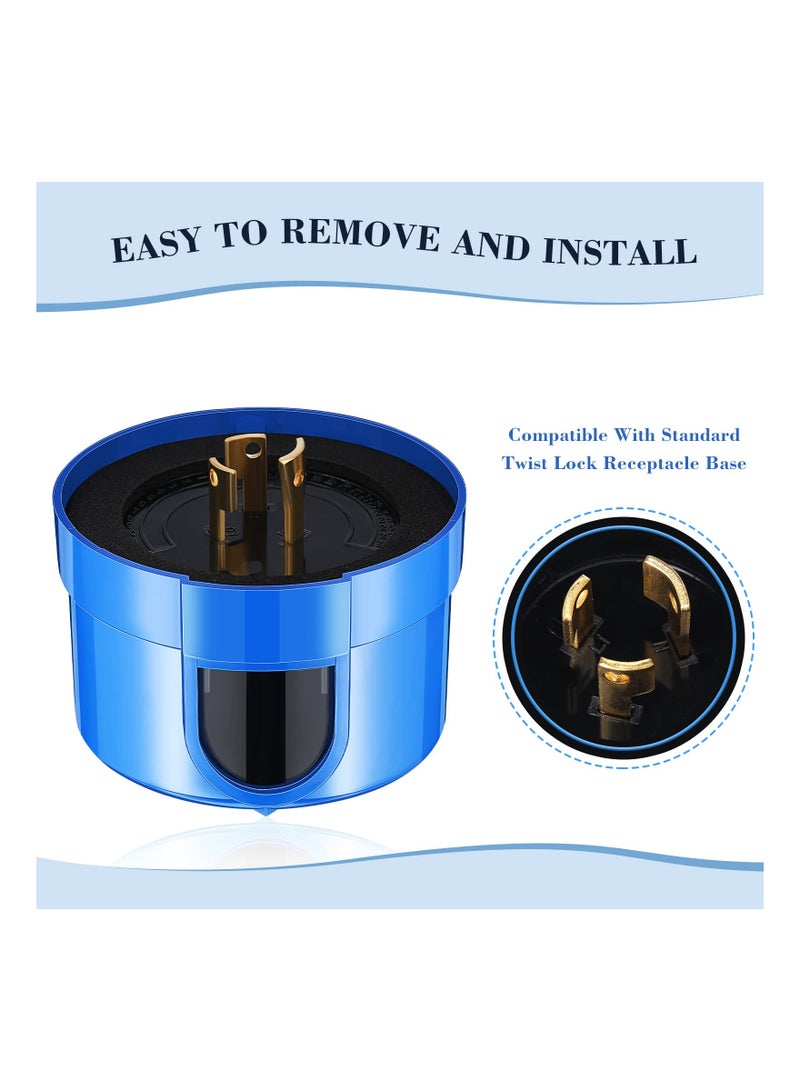 3 Pcs Photocell Twist Lock Photocell Sensor Auto on off Photocell Switch Dusk to Dawn Light Control Light Sensor for Outdoor Lights 120v~277v, Blue - Image 3