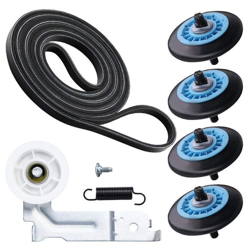 Azdele Upgraded Dryer Repair Kit Compatible With Samsung Roller Dc97-16782C Dryer Belt Dc66-00805A  Idler Pulley Dc96-00882C  Replacement For Dv56H9000Ep Dv56H9000Ew Dv56H9000Gp Dv56H9000Gw Dv56H9100Eg - Image 1