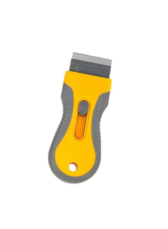 Heavy Duty Yellow Razor Blade Scraper Tool Multi Surface Paint Stripper Window Cleaner - Image 1