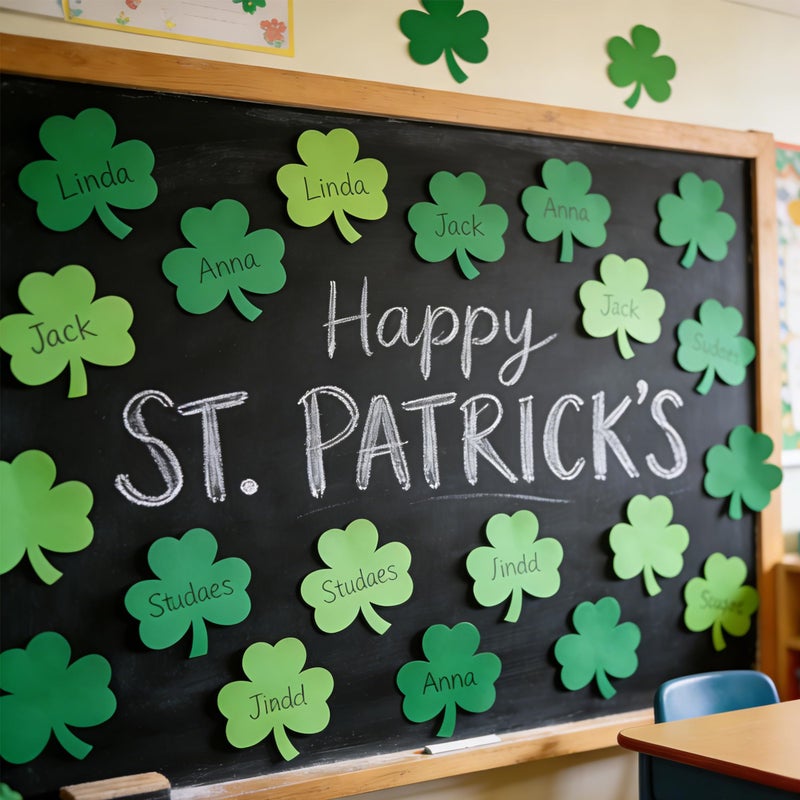OHOME St Patricks Day Decorations - 180 PCS Shamrock Cutouts Pre-Cut Set | St Patricks Day Party Favors Supplies Accessories Decor for School Class - Spring Decor Shamrock Crafts Stickers for Bulletin Board - Image 5