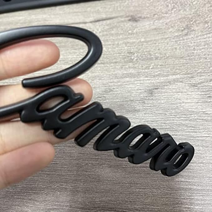 rayihni 2Pc Camaro Emblem 3D Metal Badge Sticker Letter Nameplate Replacement For Camaro Ss Zl1 Z28 Black - Image 4