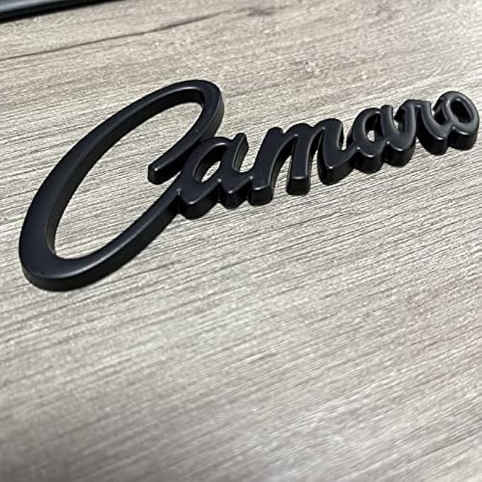 rayihni 2Pc Camaro Emblem 3D Metal Badge Sticker Letter Nameplate Replacement For Camaro Ss Zl1 Z28 Black - Image 5