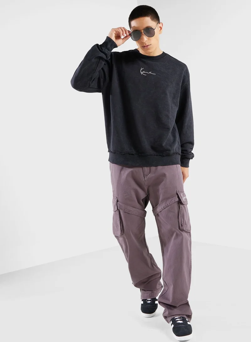 Karl Kani Small Signature Distressed Oversized Sweatshirt