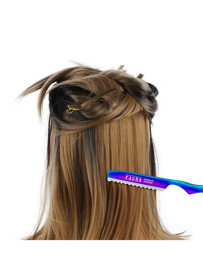 FACON Facón Professional Hair Styling Thinning Texturizing Cutting Faether Razor + 10 Replacement Blades - Image 3