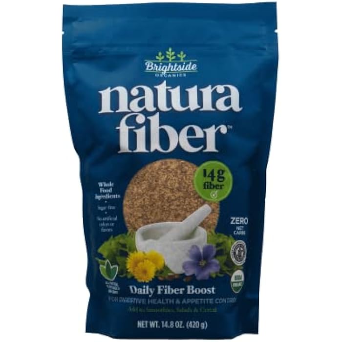 Natura Fiber All-Natural Organic Fiber Powder Supplement, Plant-Based Whole Food Ingredients, No Artificial Colors or Flavors - Image 1