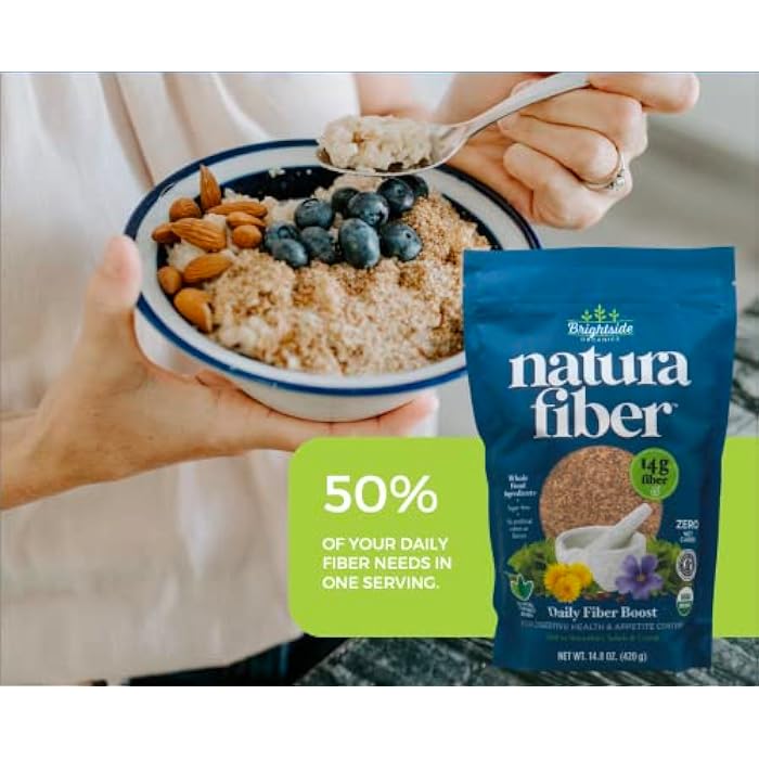 Natura Fiber All-Natural Organic Fiber Powder Supplement, Plant-Based Whole Food Ingredients, No Artificial Colors or Flavors - Image 3