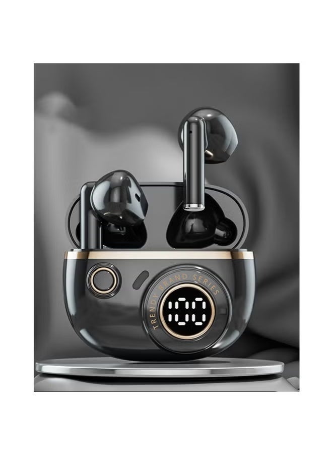 سماعات أذن لاسلكية تعمل بتقنية البلوتوث مزودة بسماعات أذن لاسلكية 5.4 بلوتوث لإلغاء الضوضاء لنظامي أندرويد وآيفون سماعات لاسلكية لرياضة الجري وركوب الدراجات وقيادة الجيم (أسود) - Image 2