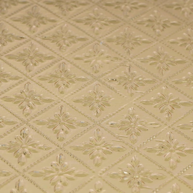 Webelkart طاولة راجواي الذهبية المصنوعة من الخشب والمزودة بالنحاس - 10.00" × 10.00" × 2.00" بوصة - Image 4