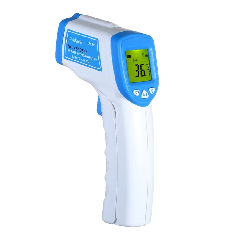 Non-contact Infrared Thermometer: White & Blue, Dual Mode Measurement, LCD Backlight Display - ℃/℉ Conversion, Digital Thermometer for Adults, Babies & Object Surface Temperature Testing - Image 1