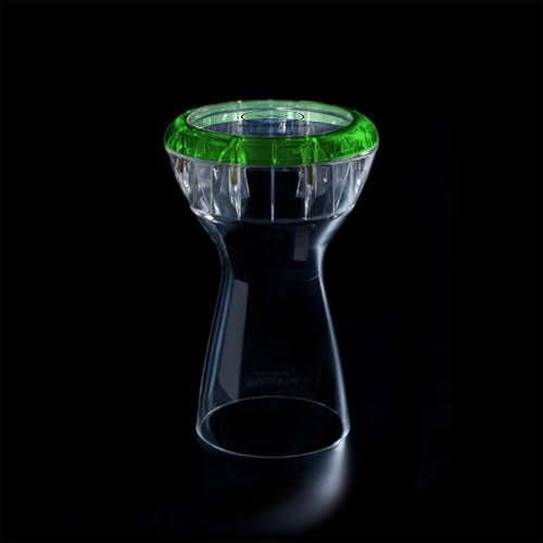 Wambooka Green Emerald Darbuka Drum with 8.75 inch Head, with Brass tuning keys and Padded Bag 17 inches Length (Crystal Clear PC) - Image 3