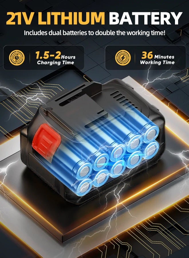 ALongDeng 300W Cordless Heat Gun  21V Hot Air Gun with 2 Batteries  550℃/1022℉ Max for Shrink Tubing Vinyl Wrap Resin & Crafting 3 Nozzle Kit Portable Electric Heat Gun for DIY - Image 4