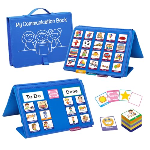 BOHEMIABY PECS Communication Book for Autism & Nonverbal Kids - 196 Picture Cards for Speech Therapy, Visual Behavior Aid with Emotion & Daily Learning, Special Education Materials for Home & School - Image 1