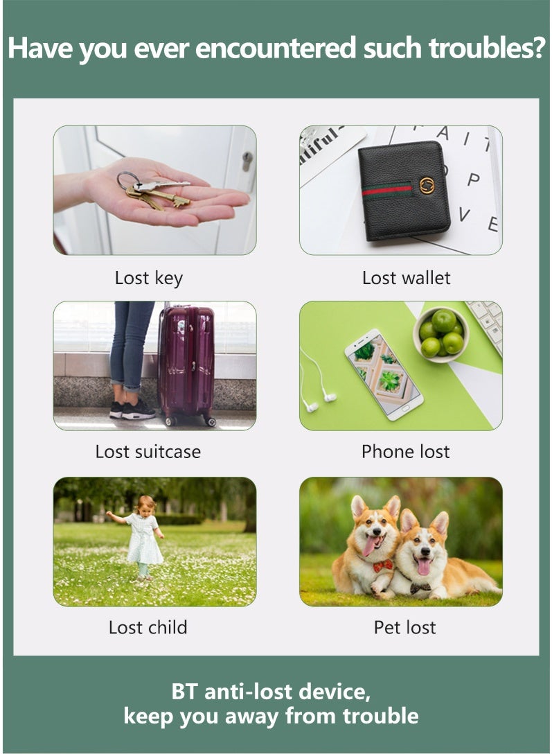 Bluetooth Tracking Anti-Loss Device, Smart Bluetooth Locator, Water Droplet Two-Way Anti-Loss Device, Mobile Phone Anti-Loss Device, Black - Image 3