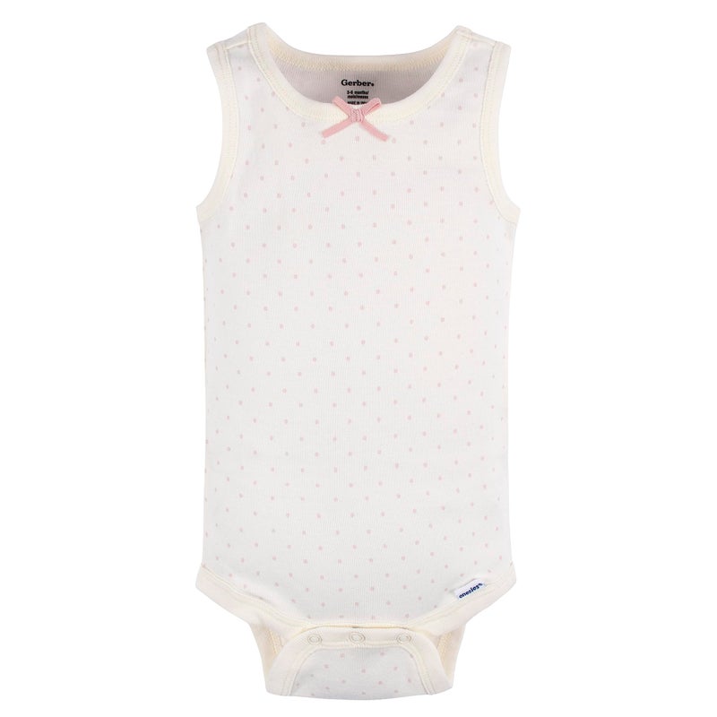 Gerber Baby Girls Multi-Pack Sleeveless Onesies Bodysuit Flowers 18 Months - Image 3