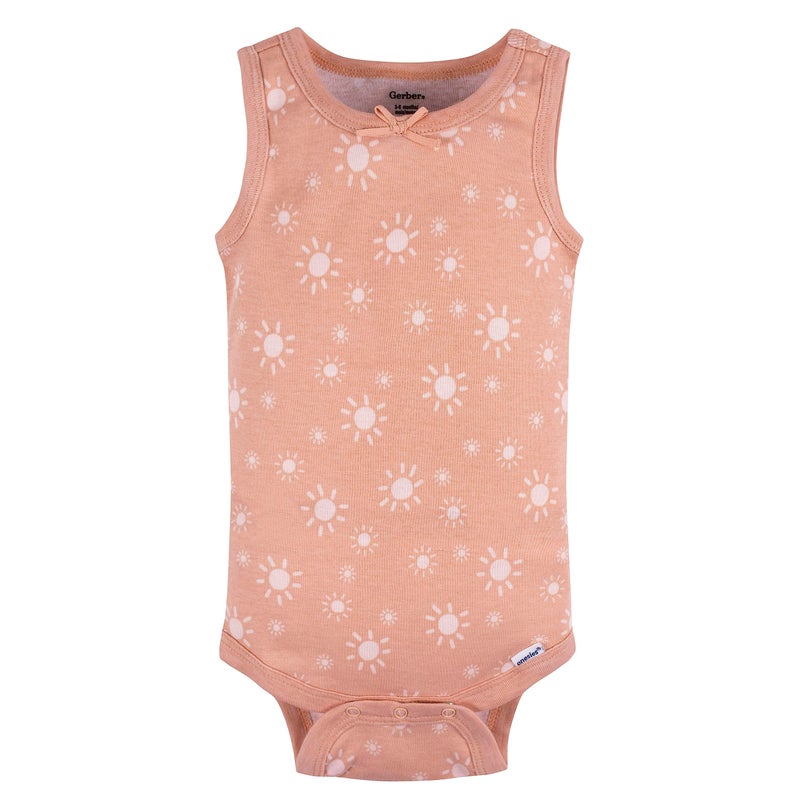 Gerber Baby Girls Multi-Pack Sleeveless Onesies Bodysuit Flowers 18 Months - Image 4