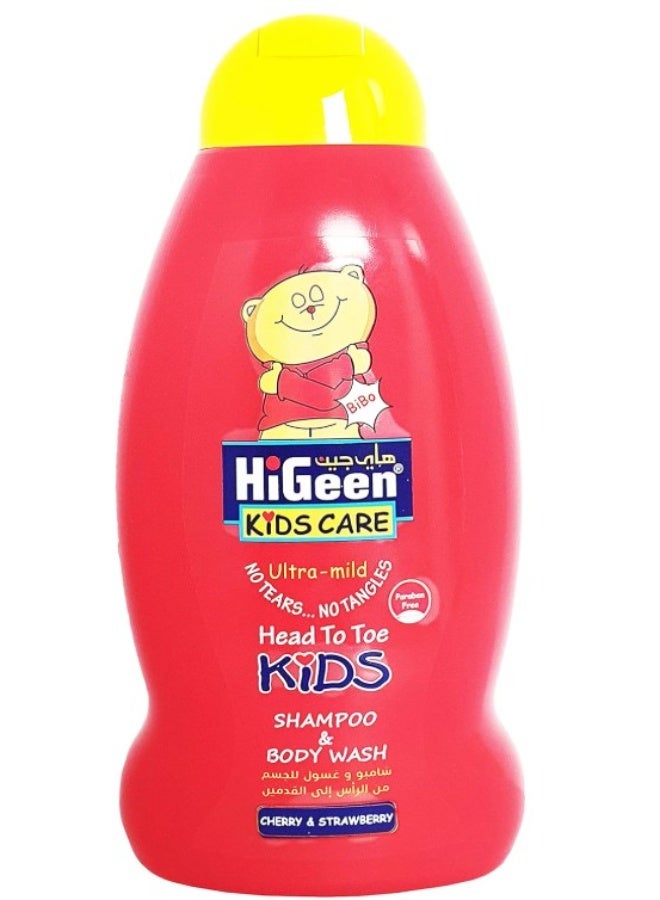 HiGeen Kids Shampoo 500ml - Cherry & Strawberry (Bibo) | Gentle, Tear-Free Formula for Soft, Nourished Hair - Image 2