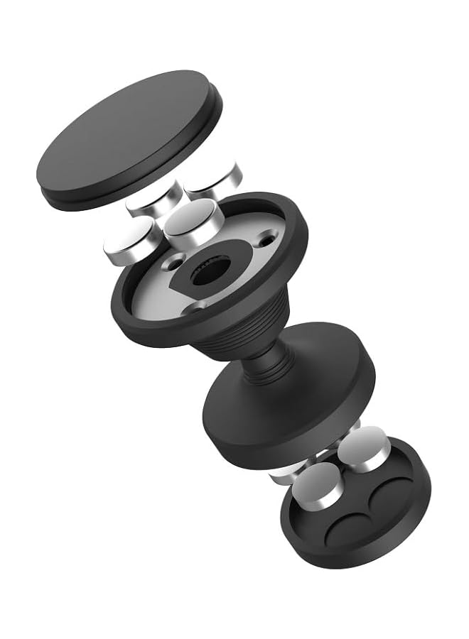 S-TOP Dual Magnetic Phone Holder Strong Magnet Mount & 360° Adjustable Universal Fit for All Phones Ideal for Gym Car Comes with Magnetic Ring for Non-Magnetic Mobile Phones - Image 1