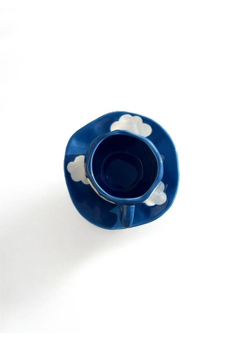 clooudiss Blue cloud cup/mug with saucer - Image 3