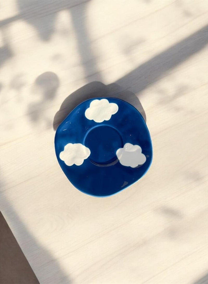 clooudiss Blue cloud cup/mug with saucer - Image 2