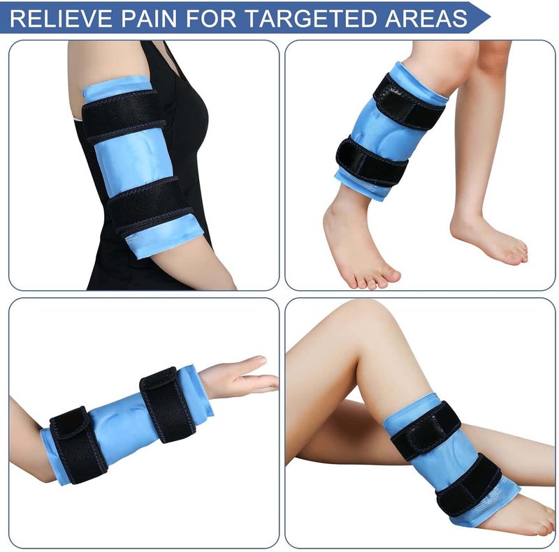 KASTWAVE Ice Pack for Knee Injuries, Reusable Gel Cold Compress Knee Wraps for Knee Injuries, Swelling, Pain Relief, Compression Brace for Injuries - Image 5