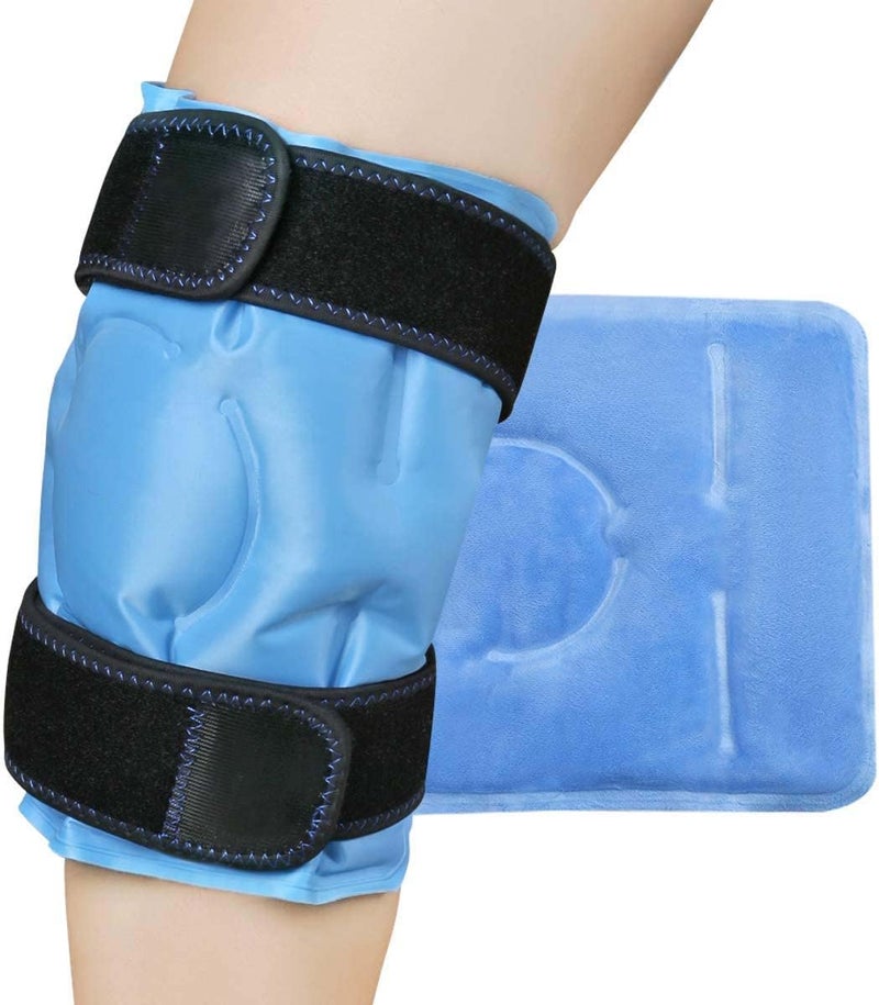 KASTWAVE Ice Pack for Knee Injuries, Reusable Gel Cold Compress Knee Wraps for Knee Injuries, Swelling, Pain Relief, Compression Brace for Injuries - Image 1