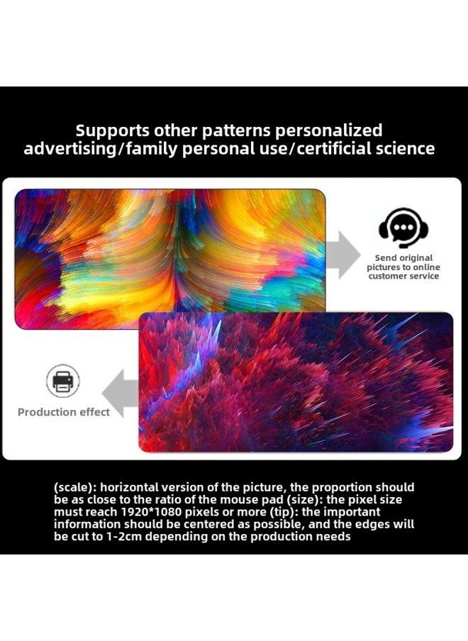 Generic - Natural Rubber Extra Large Mouse Pad Game Office Mouse Pad Source Mouse Pad To Make Goods-Color:300X800X3MM-Pattern:GW-15 - Image 1