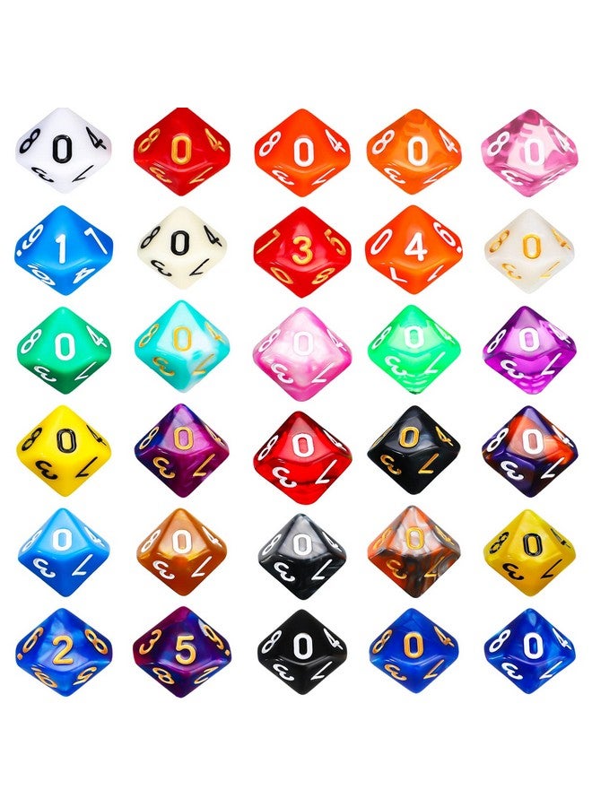 Skylety Skylety 200 Pieces Polyhedral Dice Sets with Black Pouch Compatible with RPG MTG Tabletop Role Playing Table Games Multi Colored Assortment (10 Sided Style)  - Image 3