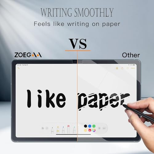 ZOEGAA Samsung Galaxy Tab S9 FE Screen Protector, Paper Screen Protector for Samsung Galaxy Tab S10 Plus/Tab S9 FE Plus 5G/S9 Plus/S7 FE/S8 Plus/S7 Plus 12.4 Inch 2023, Write and Draw Like on Paper - Image 4