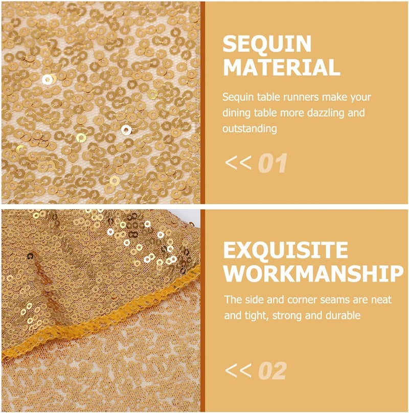 klarako Sequin Tablecloth Glitter Table Cove Sparkly Wedding Table Linens Event Bridal Runner Birthday Party Dinner Party Supplies - Image 5