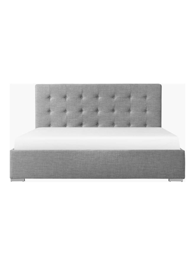 هاوس ون أوكلاند| هيكل سرير من المخمل 180x200 سم - رمادي - Image 3