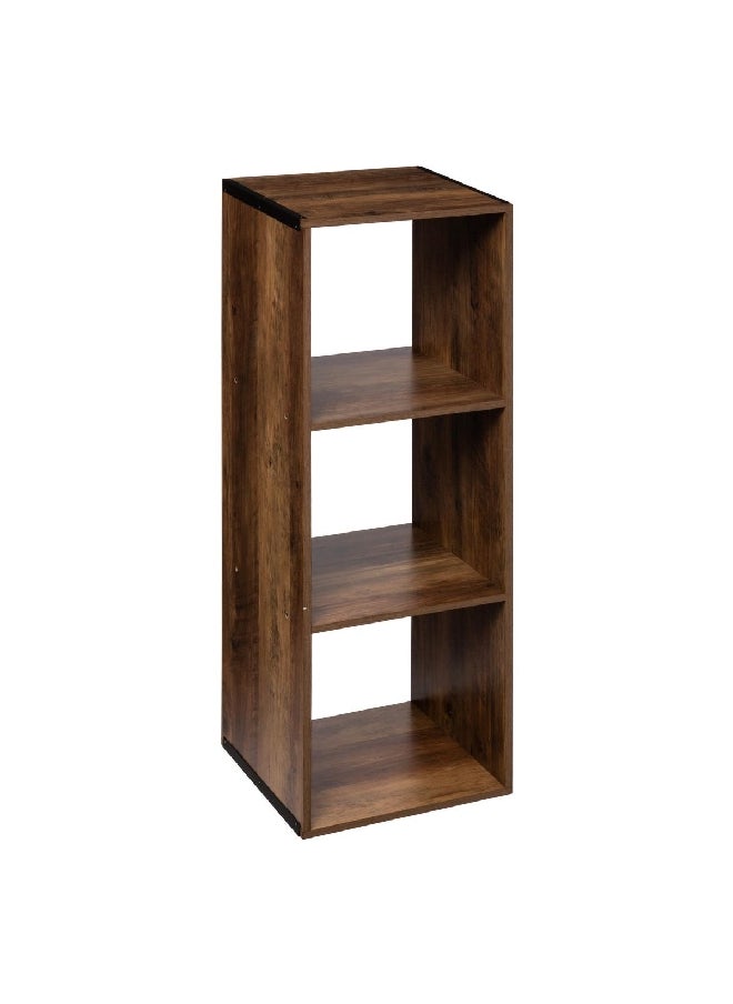 Five Simply Smart 3-Compartment Mix N Modul Wooden Storage Shelf Brown 100.5 x 32 x 34.5 cm 167862  - Image 1