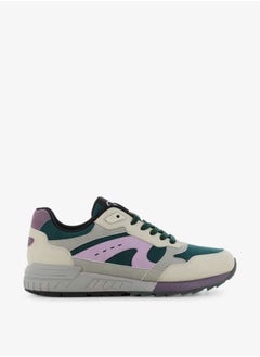 SJ Women's Panelled Lace-Up Low Ankle Sneakers  - Image 2