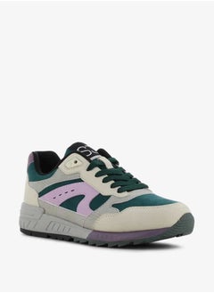SJ Women's Panelled Lace-Up Low Ankle Sneakers  - Image 1