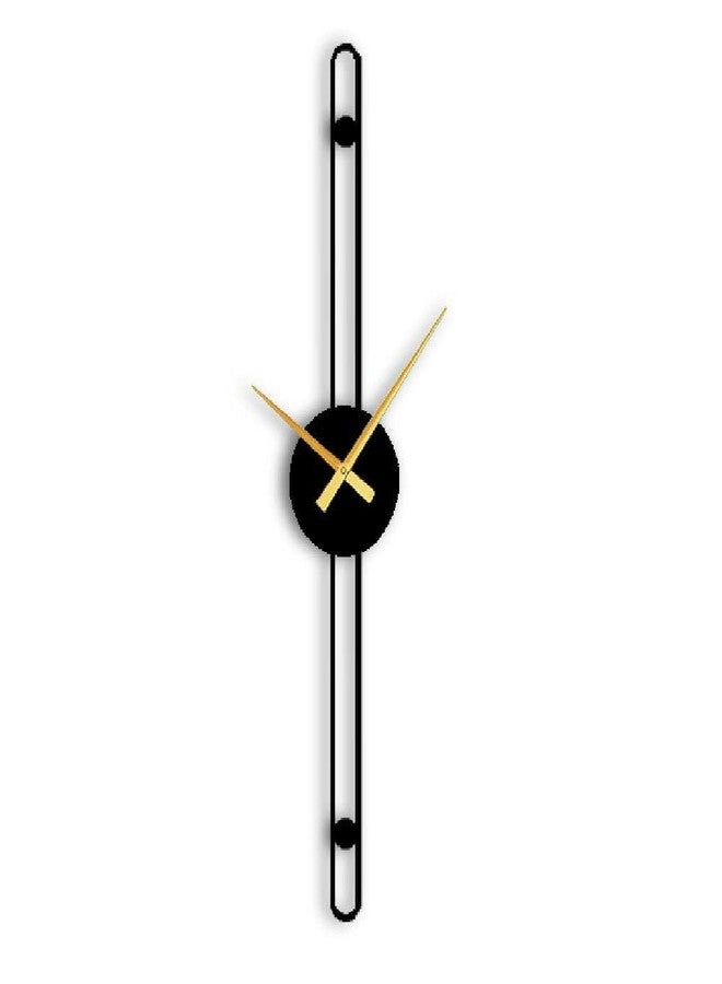 Drumstone® (𝗦𝗽𝗲𝗰𝗶𝗮𝗹 5 𝗬𝗲𝗮𝗿 𝗪𝗮𝗿𝗿𝗮𝗻𝘁𝘆 The Artment Nordic Minimalist Gold Needle Wall Clock | Elegant Black Metal Wall Décor for Living Room, Bedroom & Office (Height: 48 CM) - Image 1