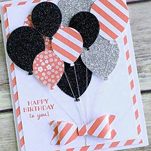 LÓVFEIFAN beautyshoppingstore Die Cuts,Balloons Party Festival Invitation Card Cutting Dies Cut Stencils for DIY Scrapbooking Album Decorative Embossing Paper Dies Card Making, Silver, 10.6x8.8cm 4.17X3.46 - Image 4