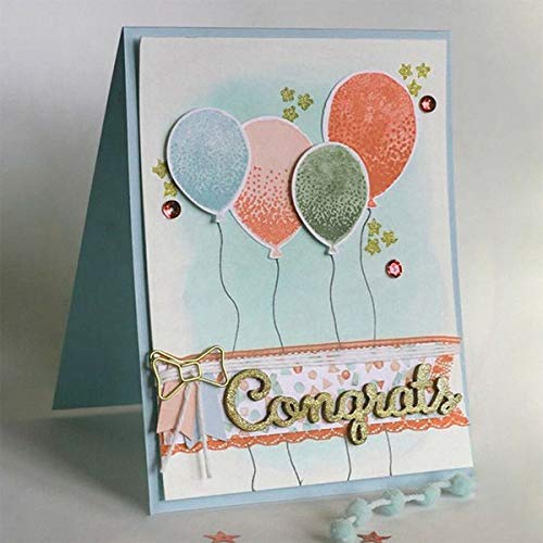LÓVFEIFAN beautyshoppingstore Die Cuts,Balloons Party Festival Invitation Card Cutting Dies Cut Stencils for DIY Scrapbooking Album Decorative Embossing Paper Dies Card Making, Silver, 10.6x8.8cm 4.17X3.46 - Image 5