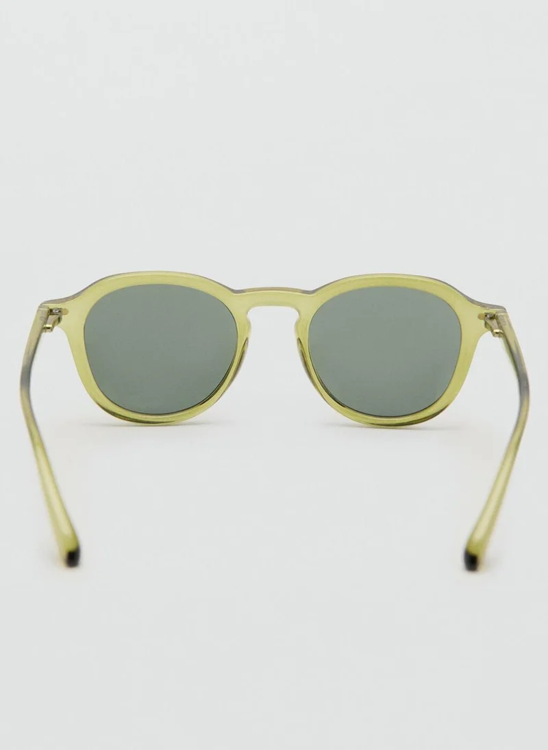 Mango Man Semi-transparent frame sunglasses