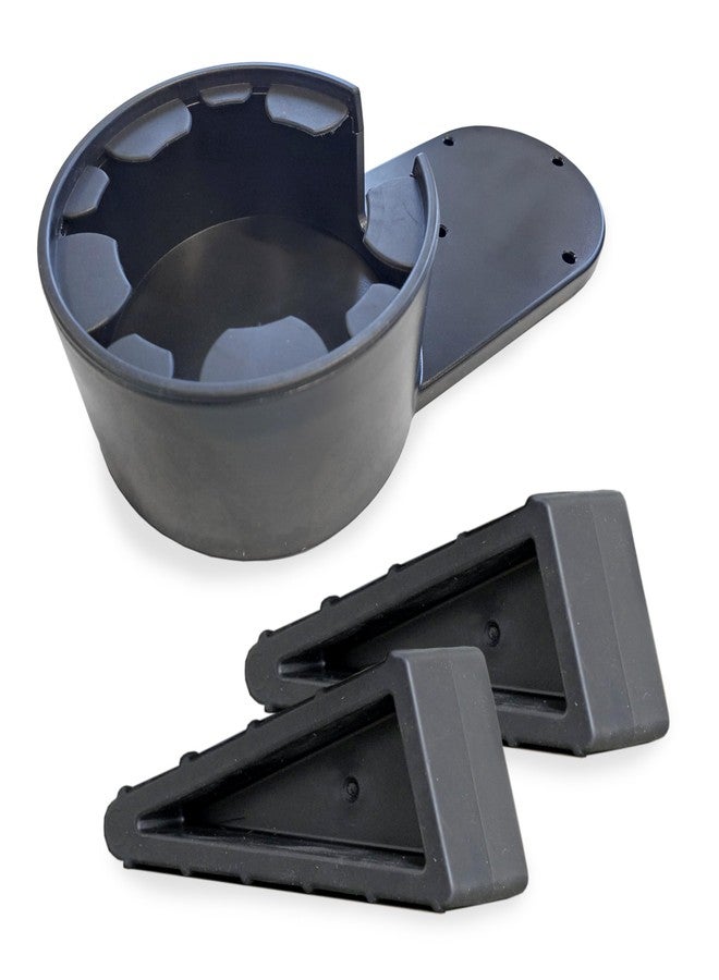 Stander Laptop Accessory Kit, Cup Holder and Anti-Slip Rubber Elevated Computer Laptop Wedges for Stander Wonder Tray and Able Life Overbed Tables - Image 1