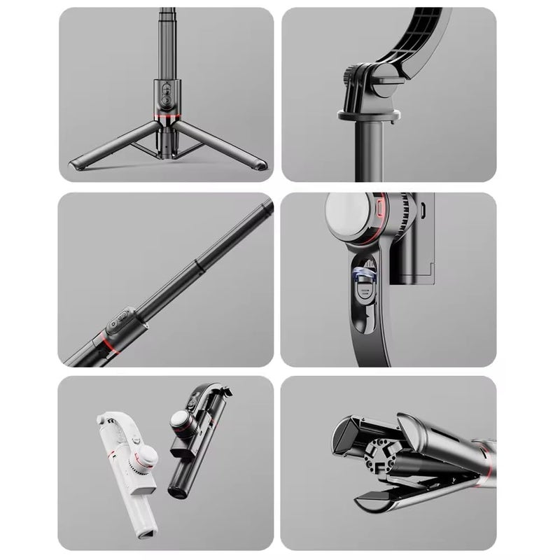 Derovan 360° AI Face‑Tracking Mobile Phone Gimbal with Gesture Control & Wireless Remote – Tripod Base - Image 3