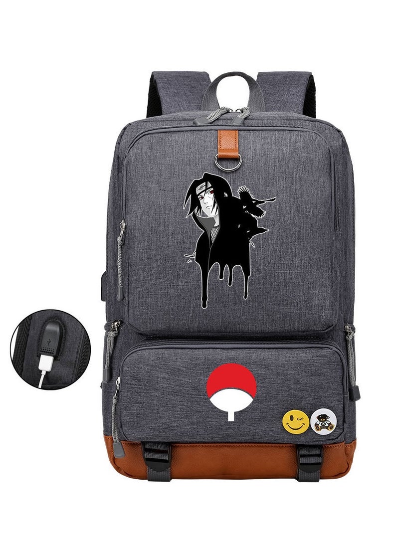 Naruto Teenage Students Men And Women Printed Casual Travel Backpack