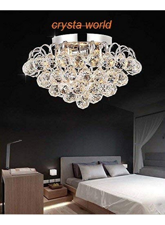 CRYSTA WORLD 20 Pcs Maple 30 mm Balls Style Crystal Beads Drop Pendants Chandelier Curtain Lamp Chain Prisms for Wedding Party Centerpieces Decoration,Colour-Clear White - Image 3