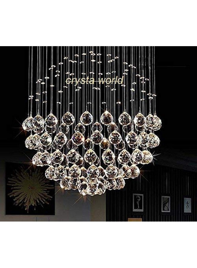 CRYSTA WORLD 20 Pcs Maple 30 mm Balls Style Crystal Beads Drop Pendants Chandelier Curtain Lamp Chain Prisms for Wedding Party Centerpieces Decoration,Colour-Clear White - Image 5