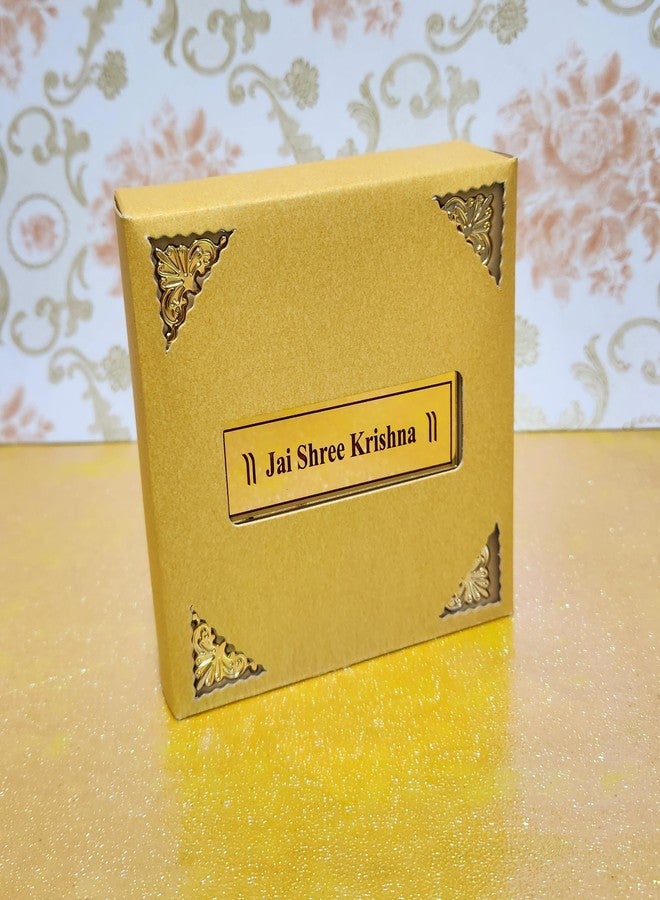 ARNAVIRA Gold Plated Photo Radha Krishna Frame with Charan Paduka Pocket Temple for Diwali Gift, House Warming Gifts Return Gift Puja (Radha Krishna, Medium) - Image 5
