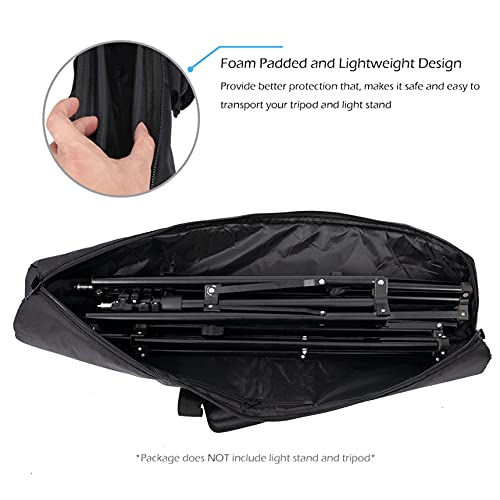Meking 100cm/39inches Padded Carrying Bag Heavy Duty Photography Tripod Carrying Case with Strap for Light Stands, Boom Stand, Tripod, Monopod, Umbrella and Other Photographic Photo Studio Accessories - Image 3